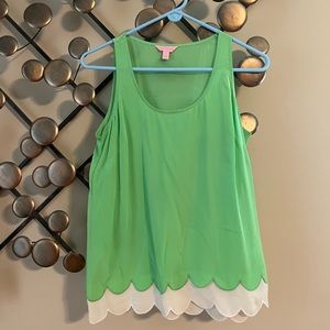 Lilly Pulitzer Silk Scallop tank
